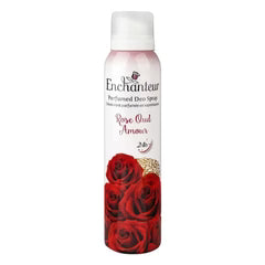 Enchanteur Rose Oud Amour Perfumed Deo Spray, 24 Hours Lasting, For Women - 150ml