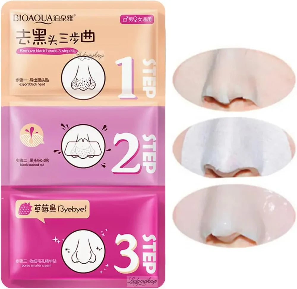 Bioaqua 3 Steps Pig Nose Blackhead Acne Remover Mask