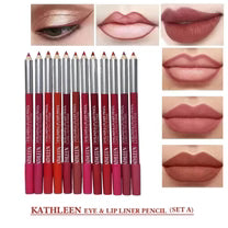 Kathleen Stay True Color Eyeliner And Lip Liner Nude Lip Pencils 12Pcs Pack