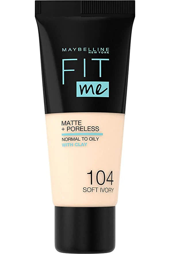 Maybelline - Fit Me Liquid Foundation Matte & Poreless - 104 Soft Ivory