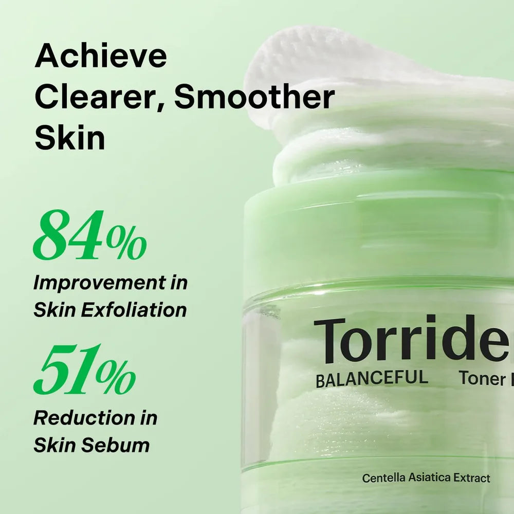 Torriden BALANCEFUL Toner Pad (60 Pads) - for Oily, Combo, and Sensitive Skin