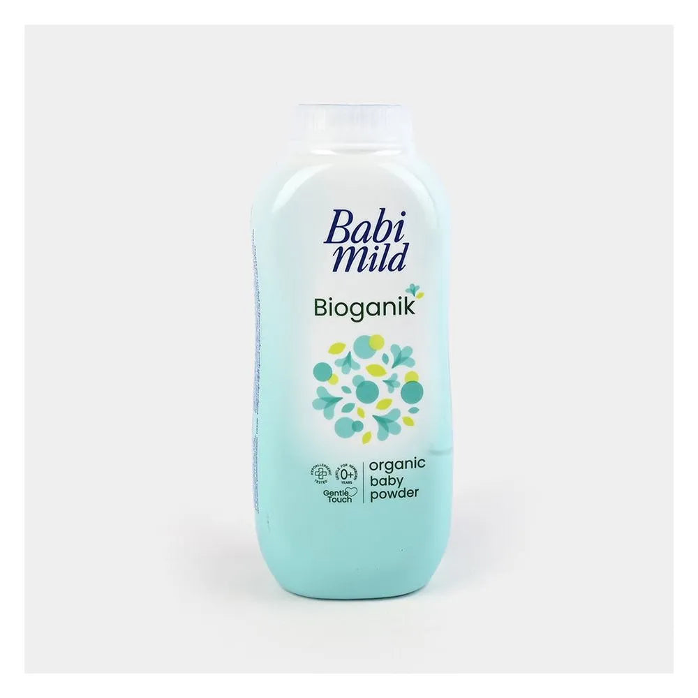 Babi Mild Bioganik Organic Baby Powder, Gentle For Newborn/0+ Years, Hypoallergenic Tested
