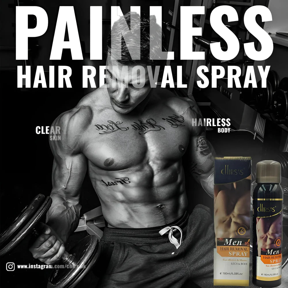 CHIRS’S Men’s Hair Remover Spray – Full Body Hair Removal Spray (180ml)