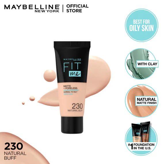 Maybelline - Fit Me Liquid Foundation Matte & Poreless - 230 Natural Buff