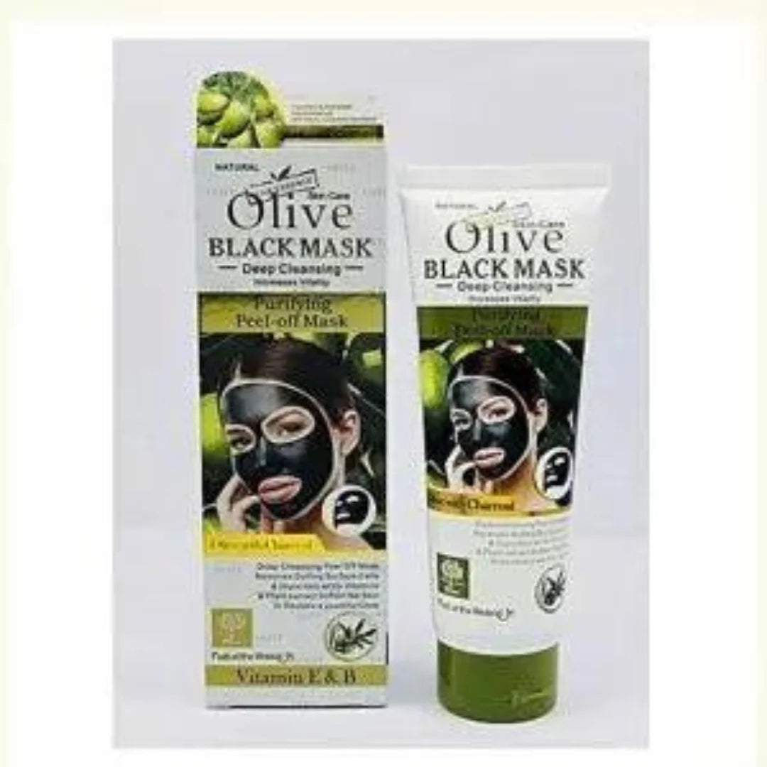 Olive with Milk Whitening Facial Black Charcoal Mask