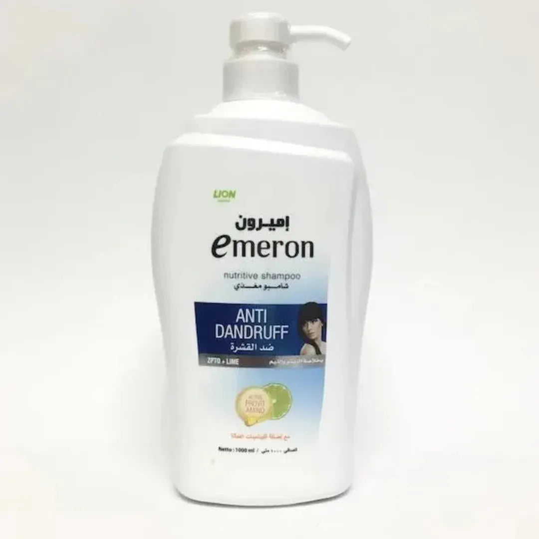 Emeron Nutritive Shampoo Anti Dandruff with ZPTO + Lime - 1000ml