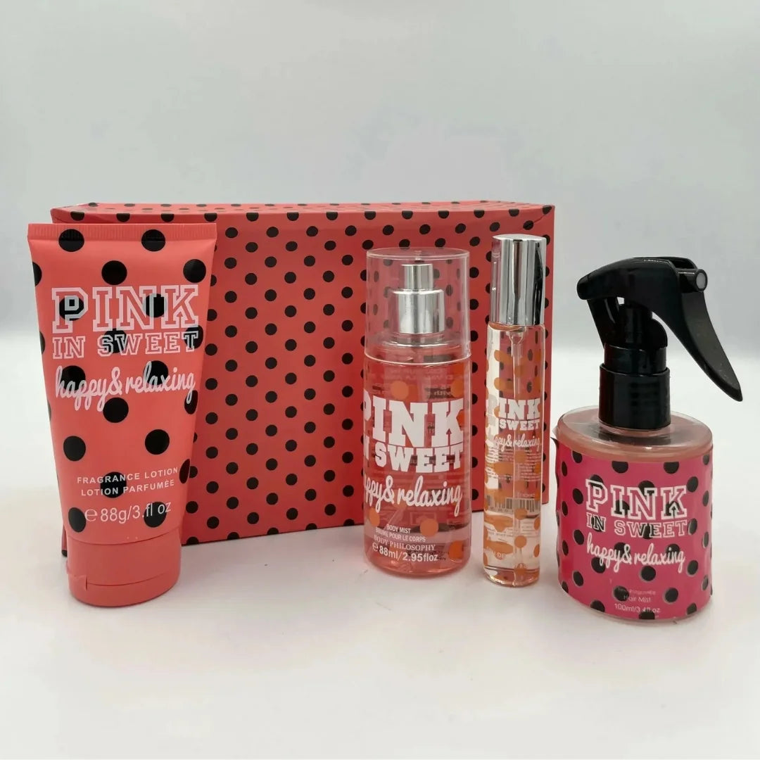 Pink In Sweet Happy & Relaxing Fragrance and Body Care Gift Set