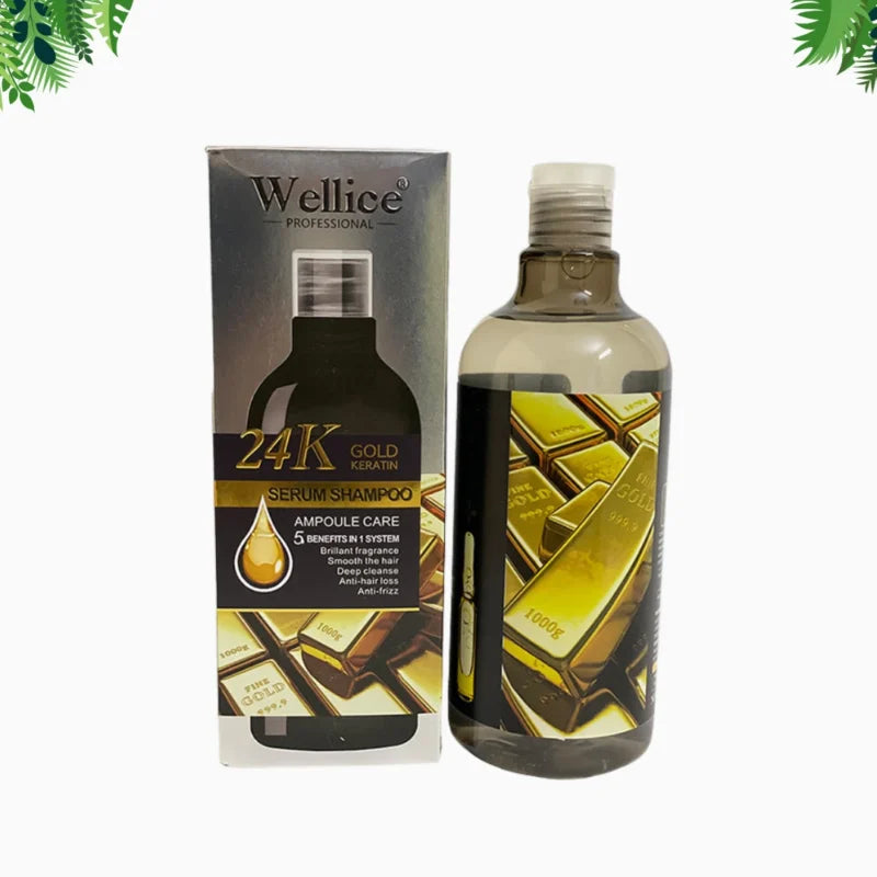 Wellice 24K Gold Keratin Serum Shampoo Original