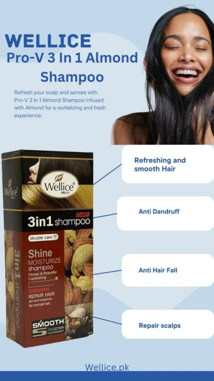 Wellice Pro-V 3 In 1 Almond Shampoo