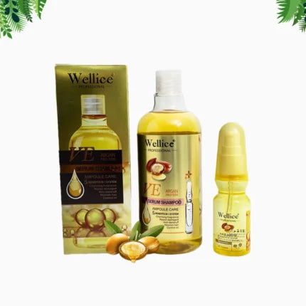 Wellice VE Argan Protein Serum Shampoo And Argan Hair Serum