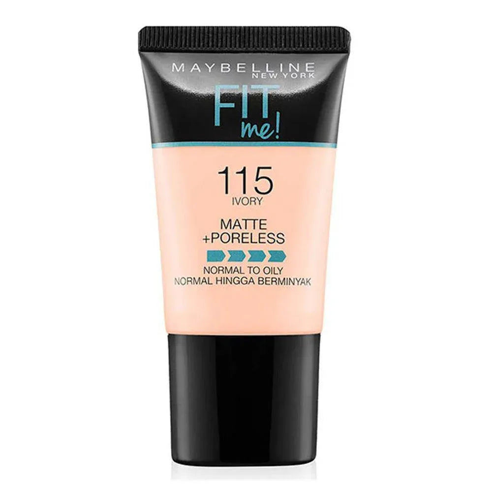 New York Fitme Maybelline Matte Poreless Foundation Tube - 115