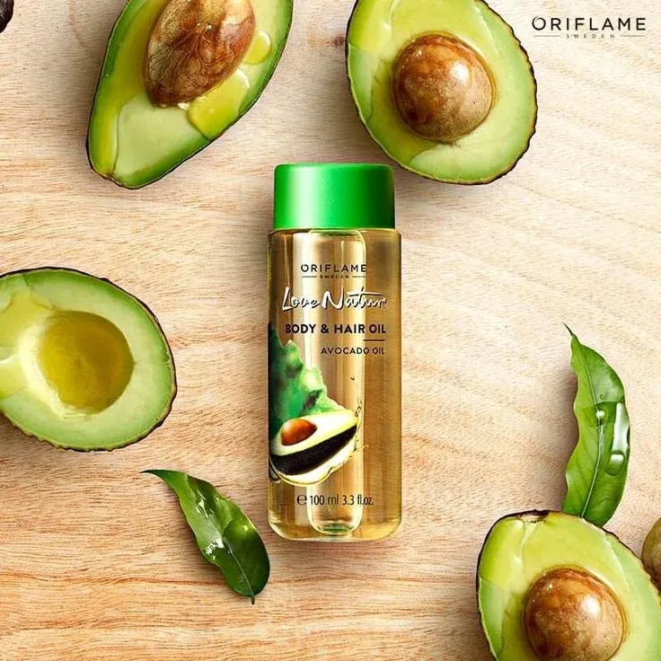 Oriflame Love Nature Body & Hair Oil with Organic Avocado Oil – 100