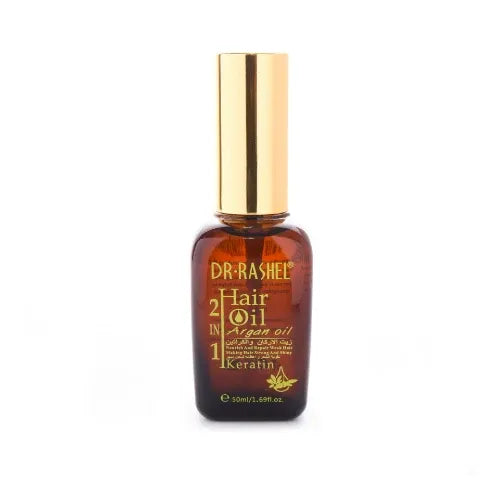 Dr Rashel Hair Oil 2 in 1 Argan Oil with Keratin, 50ml