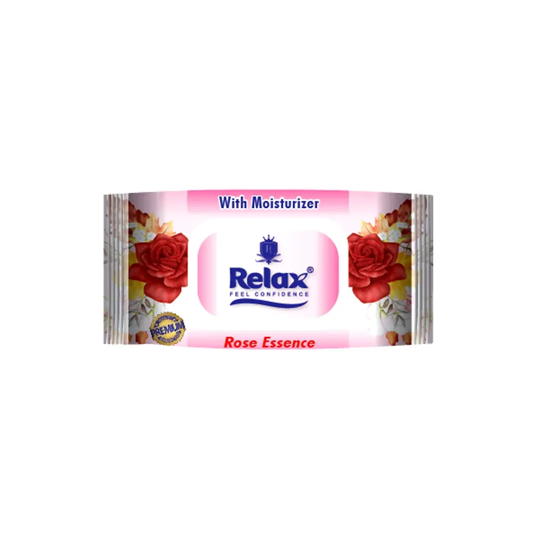 Relax Rose Essence Facial Wipes 72s