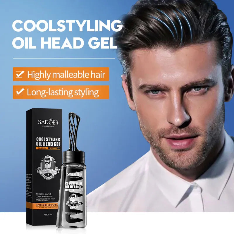 Sadoer Cool Styling Oil Head Men Hair Styling Gel 280ml