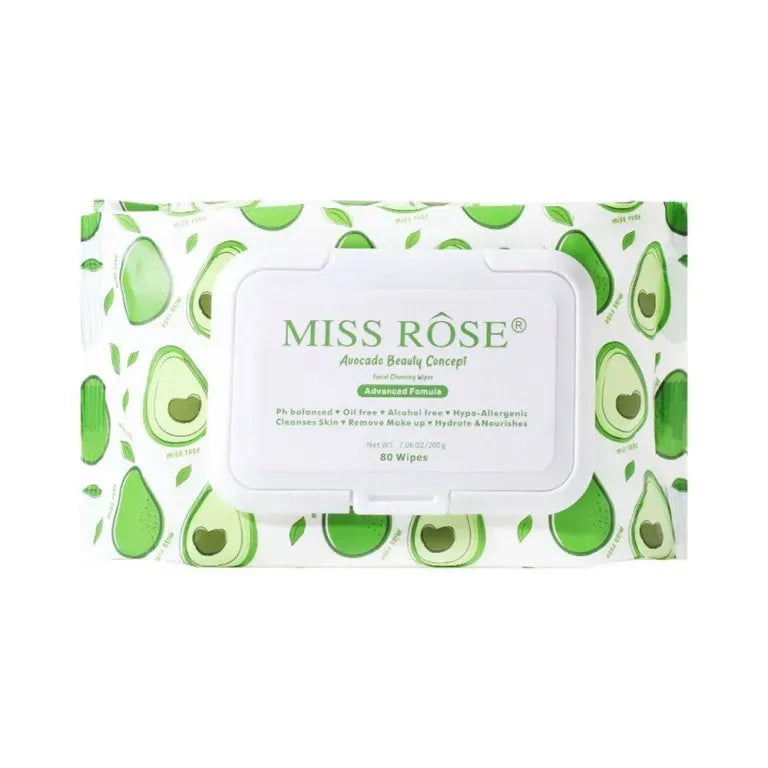 Miss Rose Avocado Beauty Concept Facial Cleansing Wipes – 80 Pcs