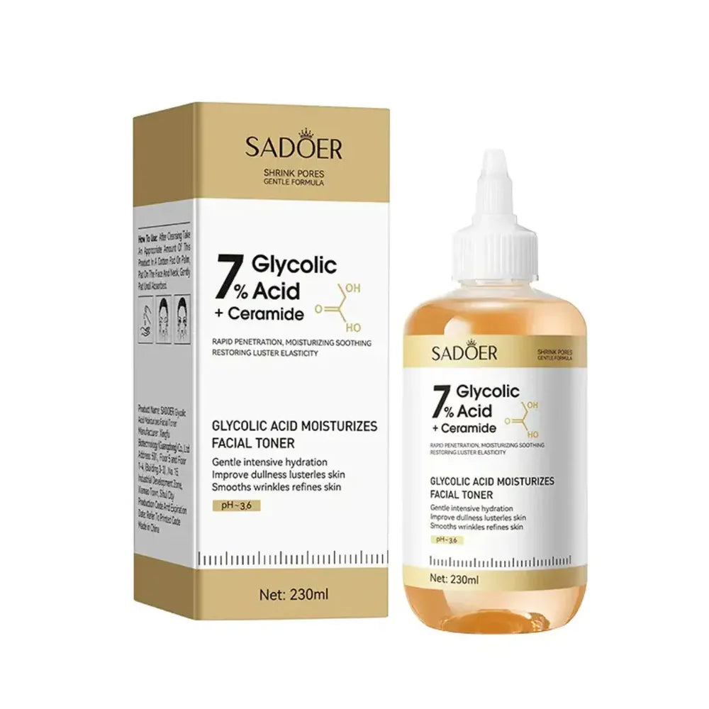 Sadoer 7% Glycolic Acid + ceramide Facial Toner - 230ml