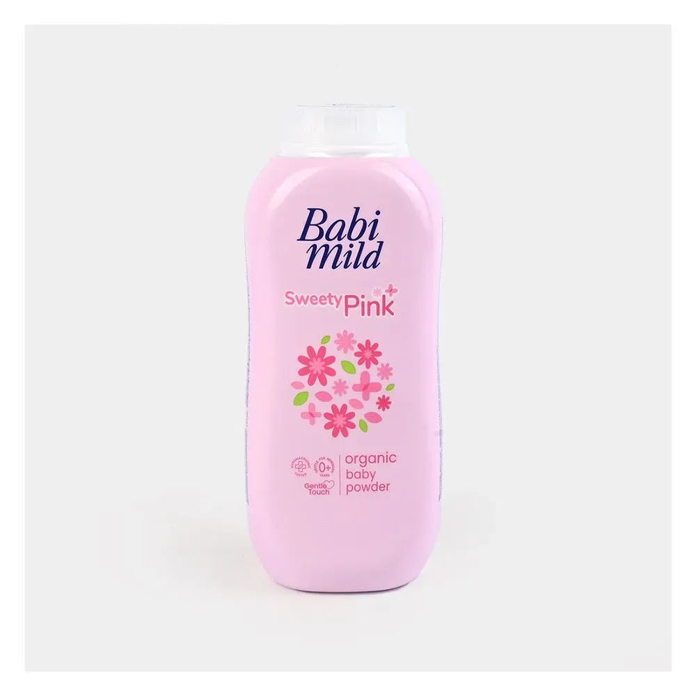 Babi Mild Sweety Pink Organic Baby Powder, Gentle For Newborn/0+ Years, Hypoallergenic Tested