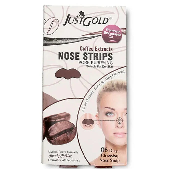 Just Gold Nose Wax Strips Coffee Extracts