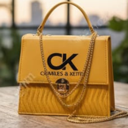 "Mustard Yellow CK Handbag | Versatile Style Statement