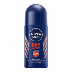 Nivea Men 72 Hours Dry Impact Dual Protect Roll On, For Women - 50ml