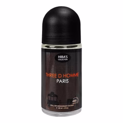 Hiba's Collection Three D Homme Paris Deodorant Roll On - 60ml