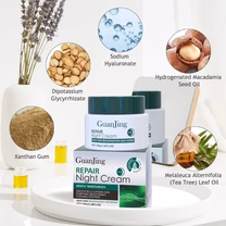 Guanjing Skin Deeply Moisturizes Repair Night Cream Smoothes & Soften Skin 100g - Image 3