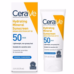 Cerave Hydrating Mineral Sunscreen SPF 50 Face Lotion 75ml Cerave Hydrating Mineral Sunscreen SPF 50 Face Lotion 75ml Cerave Hydrating Mineral Sunscreen SPF 50 Face Lotion 75ml Cerave Hydrating Mineral Sunscreen SPF 50 Face Lotion 75ml