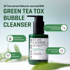 Some By Mi Bye Bye Blackhead 30 Days Miracle Green Tea Tox Bubble Cleanser - 120g - Image 5