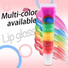JULYSTAR 1Pcs Rainbow Sugar Tasty Lip Gloss
