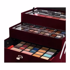 Make-up case Velvety Dark Berry 74 pieces