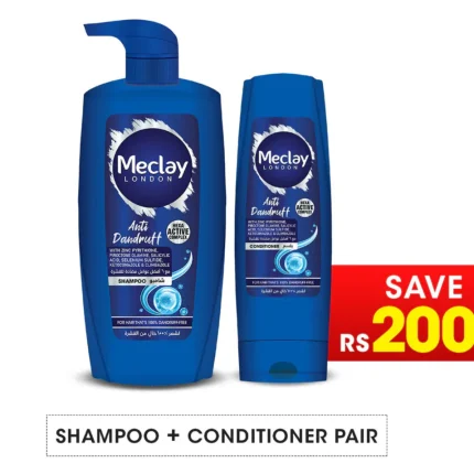 Meclay London Anti Dandruff Shampoo 660ml + Conditioner Pair Box (Save Rupees 200)