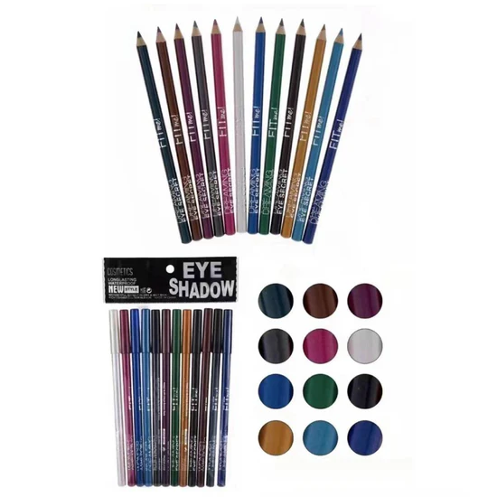 Fit Me Long Lasting Waterproof Eyeshadow Pencil Pack of 12PcsFit Me Long Lasting Waterproof Eyeshadow Pencil Pack of 12Pcs