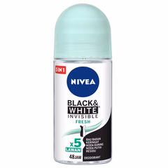 Nivea Black & White Invisible Fresh Deodorant Roll On - 50ml