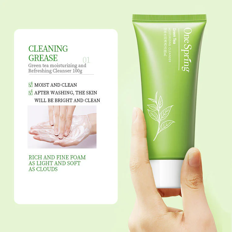 ONESPRING Green Tea Moisturizing Refreshing Oil Control , Blackhead Cleanser - 100g
