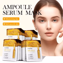 SADOER 24K Gold Ampoule Serum Facial Sheet Mask - 25g - Image 2