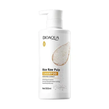 Sale Bioaqua Rice Raw Pulp Removal Dandruff Shampoo - 500ml
