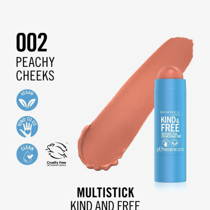 Rimmel London - Kind & Free Multi-Stick - 02 Peachy Cheeks