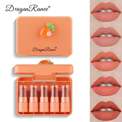 Dragon Ranee Carrot Mini Lipstick 5Pcs Set