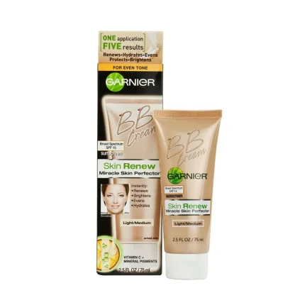 Garnier Skin Renew Miracle Skin Perfector BB Cream, Light/Medium – 75ml