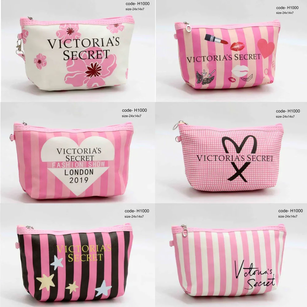 Victoria Secret Makeup Carry Pouch With Bow Keychain