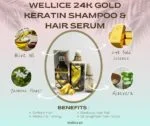 Wellice 24k gold keratin shampoo & hair serum - Image 2