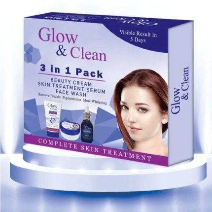 Sale 3 in 1 Glow & Clean Kit ( Cream, Serum, Face wash)