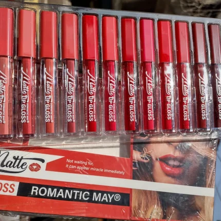 Romantic May Lip gloss Matte 12 piece