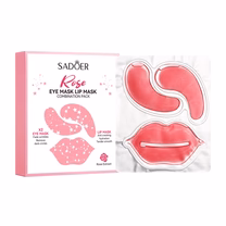 SADOER Rose Eye Mask Lip Mask Combination Pack 10Pcs