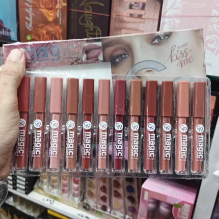 Quden Rose Soft And Matte Lip Gloss - 12 Pcs Set