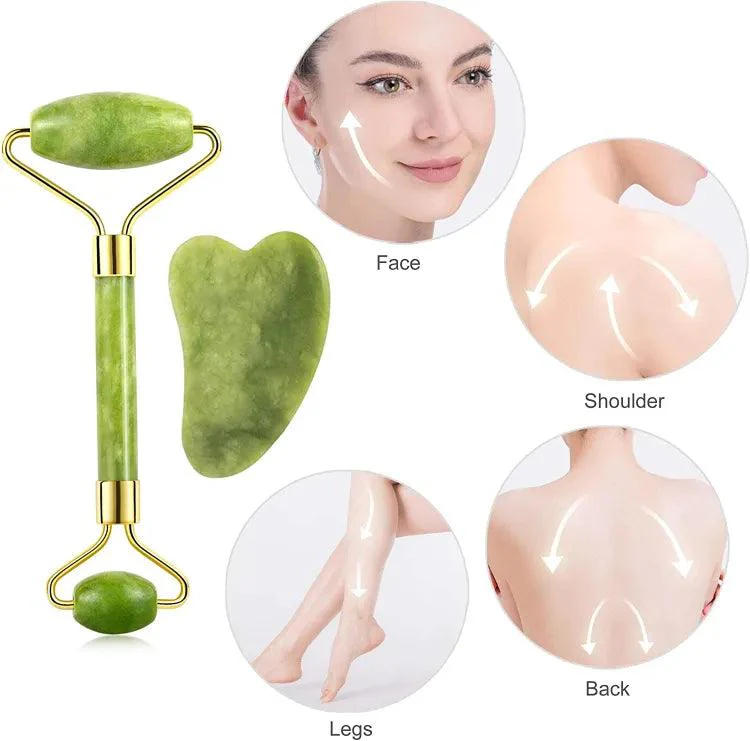 2 In 1 Jade Roller & Gua Sha Set