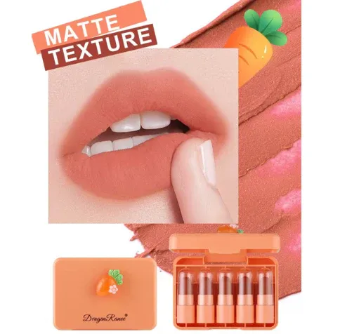 Dragon Ranee Carrot Mini Lipstick 5Pcs Set - Image 4