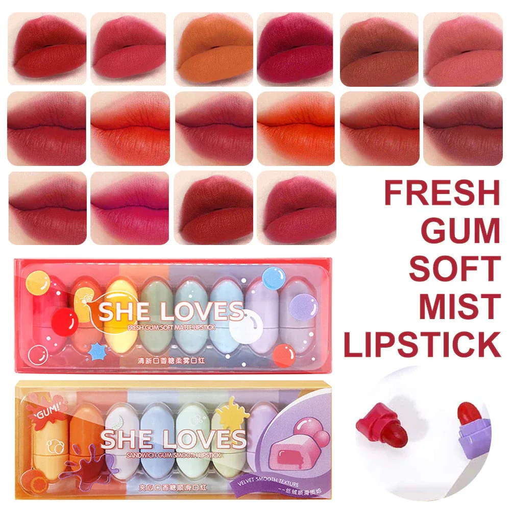 She Loves 8 Pcs Mini Candy Matte Lipstick Set - Image 3