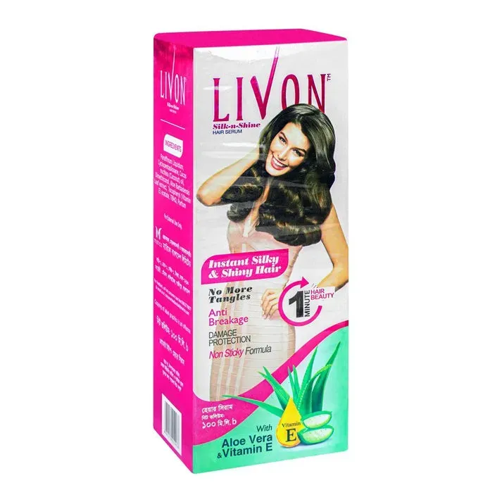 Livon Aloe Vera & Vitamin E Instant Silky & Shiny Hair Serum - 100ml - Image 2